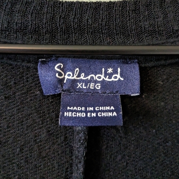 Splendid Black Viscose Lightweight Pullover Size XL - Picture 6 of 8